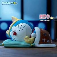52 JOUETS Doraemon Take a Break Series Boîte aveugle Jouet en PVC à collectionner Ornements faits à la main Poupée Ding Dang Chat Affichage de jeu pour enfants