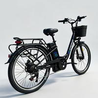 Vélo électrique de banlieue 24/26 pouces à cadre en aluminium, avec panier, style vintage, pour usage urbain – Vente directe usine à prix abordable