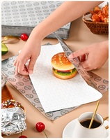 Papier d'aluminium alimentaire personnalisé, papier pour sandwichs et hamburgers, papier laminé pour hamburgers