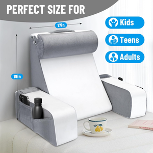 उन्नत समायोज्य बैक गर्दन समर्थन तकिया के साथ उन्नत समायोज्य गर्दन समर्थन तकिया और चल हेडरेस्ट रीडिंग तकिया - Product Image 3