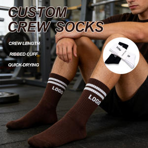 Chaussettes pour hommes à séchage rapide, chaussettes de sport personnalisées, mélange de coton, antidérapantes, emballage gratuit pour après l'entraînement - Product Image 1