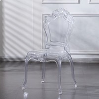 Chaise durable en acrylique transparent, design moderne, style farmhouse, pour restaurant, bar, extérieur, parc, design napoléonien