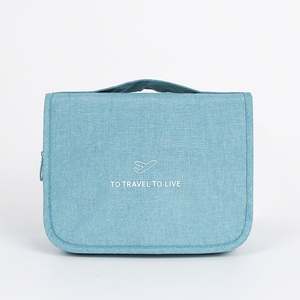 Sac de toilette portable à suspendre pour hommes et femmes, trousse de toilette avec double fermeture éclair, sac de lavage, organisateur de salle de bain - Product Image 1