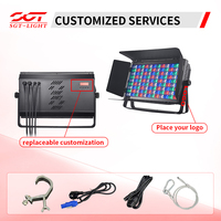 Projecteur Cyclorama LED 108 LED 4-en-1 250W 50-60Hz 8 Canaux DMX512 à Démarrage Automatique et Activation Sonore, Panneau Lumineux de Scène en Alliage Moulé IP20