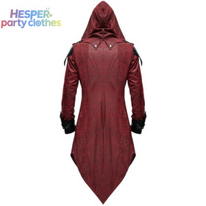 HESPER Halloween – Nouvelle veste médiévale rétro pour homme, motif européen et américain, tête de mort, unisexe, décontractée, design zombie - Product Image 3