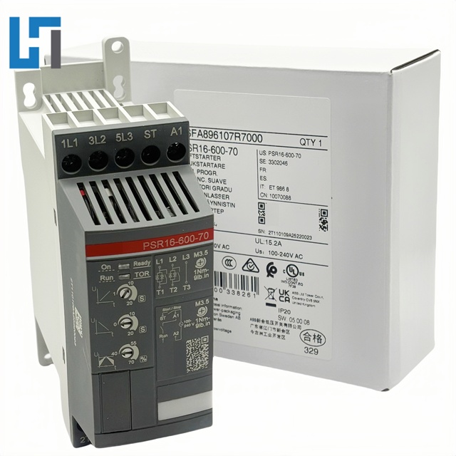 New Original PSR16-600-70 7.5kw 16A Soft Starter PSR series 1SFA896107R7000 Soft Starter Plc Programming Controller Stock