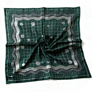 BSBH Diseño personalizado Su propio logotipo Seda brillante/Poliéster Bufanda cuadrada Bandana Precio de fábrica Impresión digital Logotipo personalizado Bandana - Product Image 3
