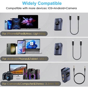 2mic 3 trong 1 MagSafe từ Lavalier ve áo Clip Micro không dây với sạc trường hợp máy ảnh điện thoại video ghi âm Mic - Product Image 4