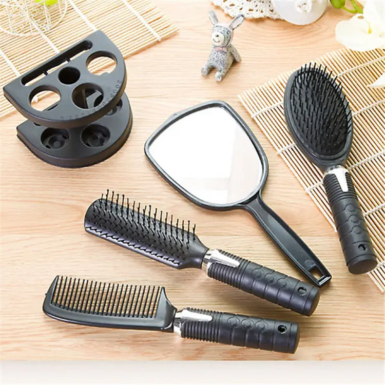 Women Hair Styling Air Cushion Comb Hairdressing Hair Accessories Smooth Comb Multi-function Mirror Comb set