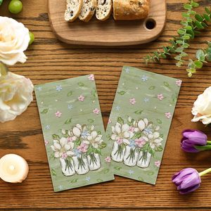 Serviettes en papier imprimées personnalisées avec logo pour cocktail, dîner, fête de mariage, couleur vert sauge, jetables - Product Image 4