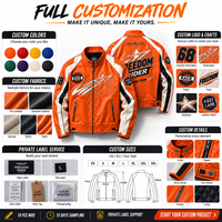Blouson de moto personnalisé pour homme, orange, fabrication OEM, étiquette privée, col à patch, fermeture éclair, cuir, MOQ 10 pièces, sur commande, blouson en cuir