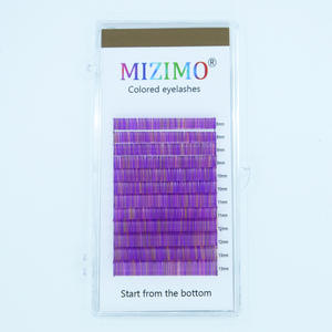 ขนตาปลอมแบบกลุ่มสีรุ้ง  ขนตาปลอมแบบกลุ่มสีสันสดใสสไตล์มังงะ  ขนาด 8-13 มม. สำหรับต่อขนตา - Product Image 5