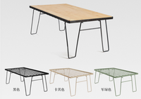 Table pliante multifonctionnelle légère et moderne en fer, avec rangement empilable, pour repas en extérieur et mobilier de jardin