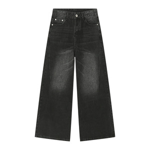 Vêtements pour hommes |   Nouvelle Collection Automne <span class=keywords><strong>2023</strong></span> : Jean en Denim Coupe Bootcut Léger Taille Mi-Haute Style Américain Vintage Délavé <span class=keywords><strong>Tendance</strong></span> - Product Image 5