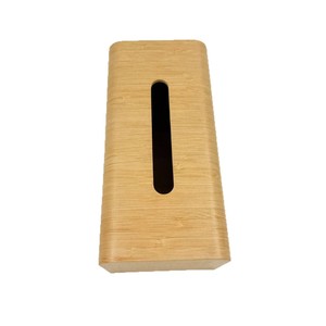 Caja de pañuelos de bambú para uso en escritorio, independiente y multiusos - Product Image 1