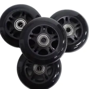 YSMLE Wholesale price High Quality Big discount inline skate wheels black roller skate pu wheels with bearing