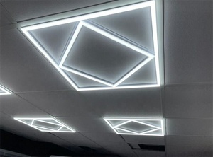 Luz de techo <span class=keywords><strong>LED</strong></span> cuadrada de 60W, <span class=keywords><strong>panel</strong></span> empotrado sin marco de 2x2 pies con alto lumen para iluminación de oficinas y centros comerciales - Product Image 4