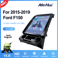 Radio para Auto Meihua de 12.1 Pulgadas con Android 14, Pantalla Vertical IPS, Compatible con Ford F150 Raptor F250 F350 2016-2021, Reproductor Carplay