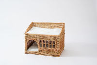 Lit pour chat JY Foam Luxury Custom Gel WickerFoam, style grotte, écologique, amovible, lavable, pour intérieur.