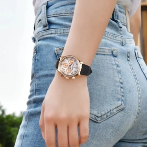 Reloj de Cuarzo Automático para Mujer PAGANI DESIGN PD1730, Reloj de Lujo con Cristal de Zafiro, Correa de Cuero, Resistente al Agua, Cronómetro Multifuncional - Product Image 3