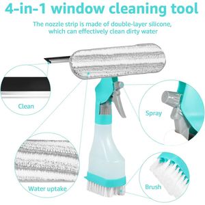 Herramientas de Limpieza de Ventanas con Raspador y Limpiador de Microfibra PP Ecológico para el Hogar, con Mango de Plástico - Product Image 3