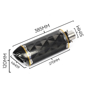 Nuevo Sistema de Escape Universal para Motocicleta de 38-51 mm, de Aleación de Aluminio y Fibra de Carbono, Modificado con CNC, Silenciador para Motocross CBR R1 R3 - Product Image 6
