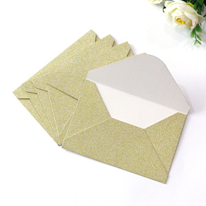 Sobres de papel con purpurina dorada para invitación, sobre rectangular para fiesta de boda, graduación, Baby Shower y negocios - Product Image 1