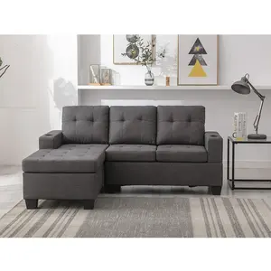 Moderne erweiterbare Couch Wohnzimmermöbel wandelbares Klappsofa-Bett-Set mit Ablage