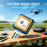 Módulo GPS GLONASS MATEKSYS M10Q-5883 Original U-blox M10 QMC5883L con Brújula y Antena de 15x15mm para Controlador de Vuelo de Drones FPV RC