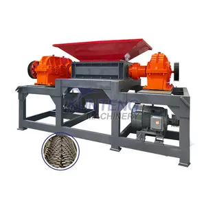 Waste tire plastic recycling production line tyre shredder carpet pcb board furniture truck tyre hay bale efb shredder machines