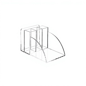 Acrylic World CE Certified ROHS Acrylic Desk Top & Office 4 Sided Customizable Brochure Holder - Product Image 1