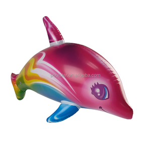 Jouet gonflable d'eau de flotteur de piscine de dauphin d'arc-en-ciel de PVC pour la partie de plage - Product Image 2