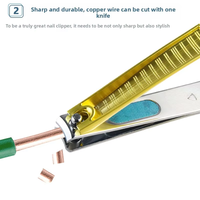 Ensemble de coupe-ongles - Outils de manucure, ciseaux à ongles de grande taille avec coupe angulaire, coupe-ongles domestiques portables dans un sac en PVC