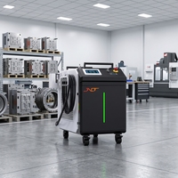 Machine de nettoyage laser à impulsions industrielle 1000W avec système de refroidissement par eau, compatible avec l'automatisation robotisée