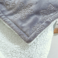 Couverture en polaire et flanelle turquoise FY, 100% polyester, motif vintage, disponible en tailles King, Queen et Twin