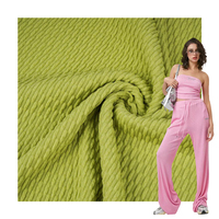 Tissu jacquard tricoté 100% polyester, doux, confortable, élastique, respirant, résistant au rétrécissement, résistant aux plis, léger