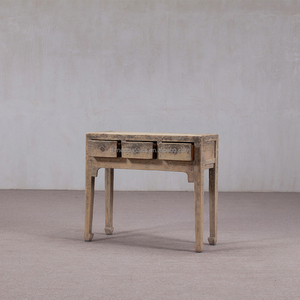 Table <span class=keywords><strong>console</strong></span> classique de luxe en <span class=keywords><strong>laque</strong></span> orange vieillie, fabriquée à la main en bois massif, avec 3 tiroirs, pour salon ou hôtel - Product Image 5
