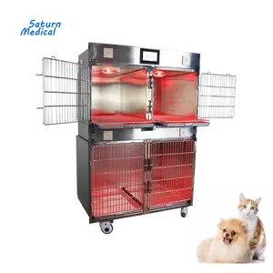 18 Years Manufacture Wholesale Cheapest Price Cat Dog Pet Vet Veterinary Hospital Hospitalization Cages With Heating Function