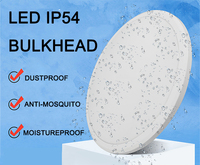 Plafonnier LED circulaire ultra-fin IP54 avec détecteur de mouvement
