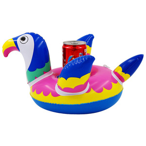 Portavasos Inflable para Piscina con Forma de Flamenco, Cisne, Tiburón, Ballena y Pegaso, Accesorio de PVC para Uso en Interiores y Exteriores - Product Image 2