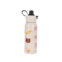 Bouteilles isothermes en acier inoxydable à double paroi, motif dessin animé, pour sport, camping, voyage, école, garçons et filles, maintien au chaud 12-24 heures