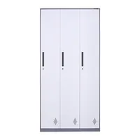 HUIYANG armoire de casier en acier métallique de bonne qualité, armoire à 3 portes avec tige de suspension pour le bureau et la maison