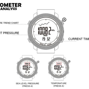 นาฬิกาสมาร์ทวอทช์ NORTH EDGE Mars Pro สำหรับผู้ชาย พร้อมเข็มทิศ วัดอุณหภูมิ แสดงเวลาโลก นับก้าว วัดความสูง วัดความกดอากาศ รุ่น APACHE สำหรับวิ่ง - Product Image 6