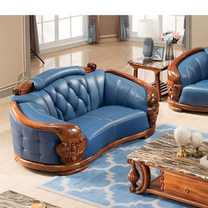 Ensemble de canapés de style <span class=keywords><strong>royal</strong></span> de luxe mobilier européen fait à la main en ébène sculpture sur bois pour salon palais design - Product Image 3