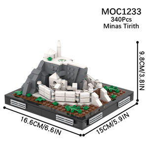 Set <span class=keywords><strong>di</strong></span> Blocchi da Costruzione Creativi MOOXI MOC1233 Ispirati al Film Il Signore degli Anelli, Minas Tirith, Action Figure Anime, Giocattoli e Modellini - Product Image 4