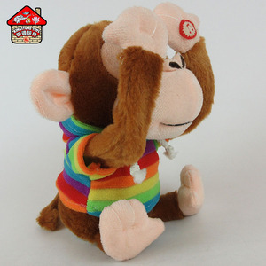 Giocattolo elettronico scimmia peluche Peek a Boo baby toy monkey con T-shirt - Product Image 2