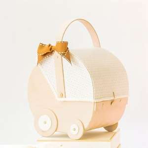 Neonate Baby pink Memory Cradle Box Custom vestiti per neonati neonati pettorina set confezione regalo scatola <span class=keywords><strong>neonato</strong></span> con manico a fiocco - Product Image 6