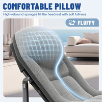 Chaise longue pliante portable en métal pour l'extérieur, idéale pour la chambre, le bureau ou l'extérieur