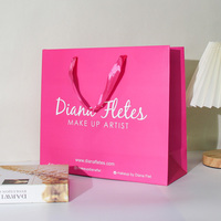 Imprimé personnalisé vous possédez Logo personnalisé rose mat laminé magasin de détail Shopping Euro sac en papier fourre-tout avec poignée Logos