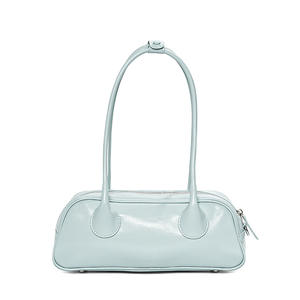 Elegantes Bolsos de Hombro Vintage de Moda 2025 para Mujer, Bolsos Bowling de Cuero Genuino con Logotipo - Product Image 5